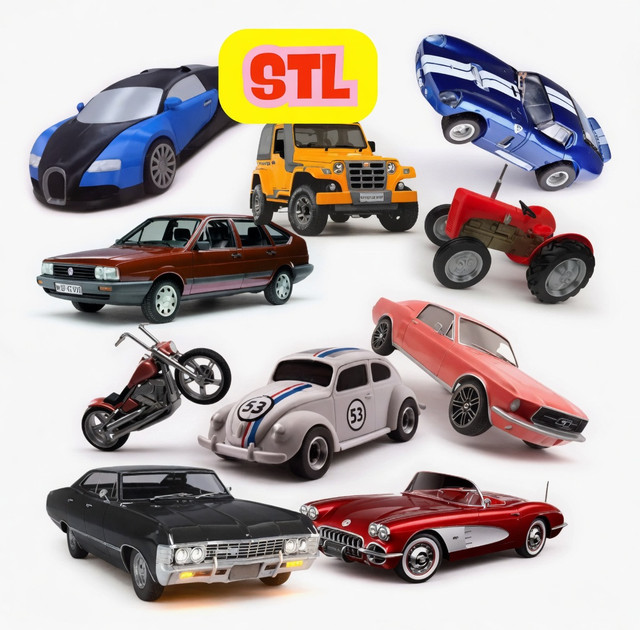 Pack de vehículos 3D profesionales